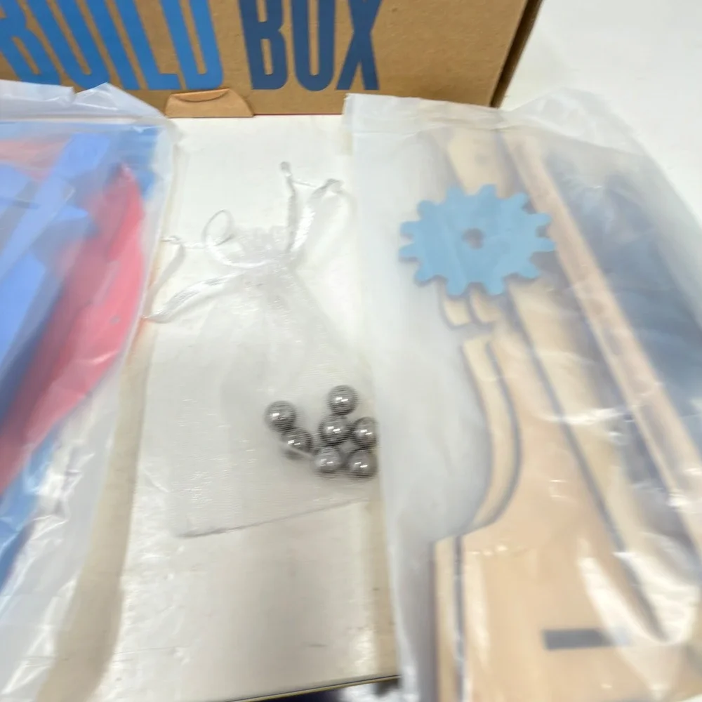 CrunchLabs Trampoline Toss STEM Build Box Kids Yellow Red Blue Mark Rober Kit
